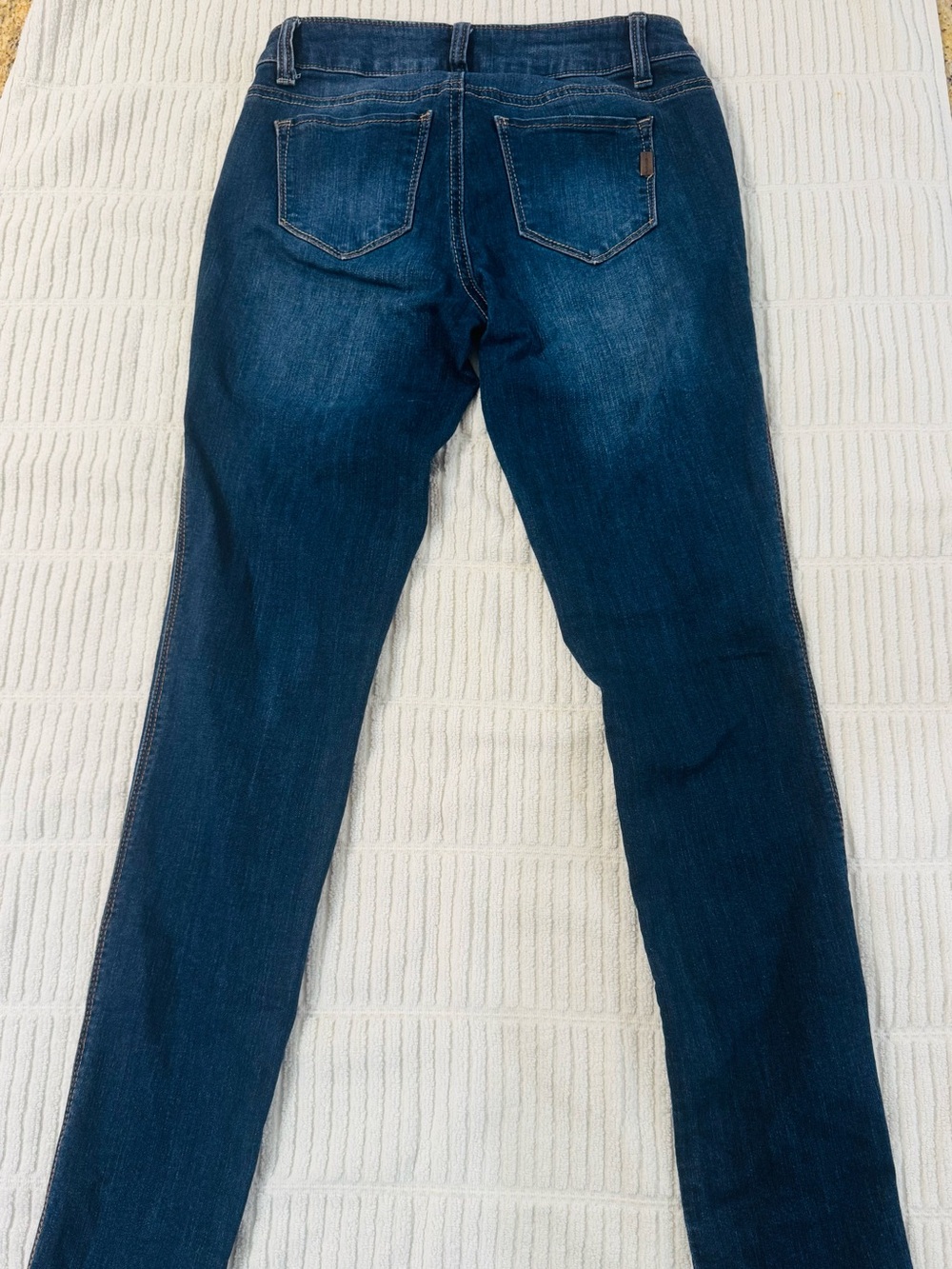 Driftwood Floral Embroidered Cropped Wide Leg Jeans Size 25 Light Wash - Picture 6 of 10